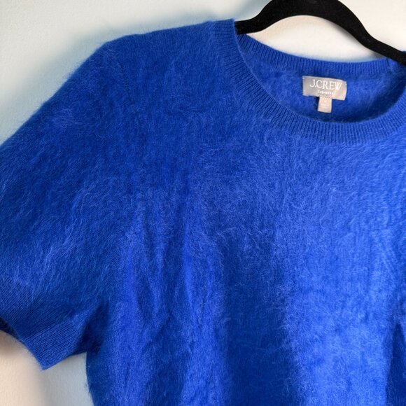 NOT FOR SALE J Crew Brushed Cashmere Sweater Tee Relaxed Fit Cobalt Blue - Picture 4 of 8
